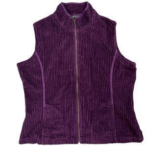Woolrich Women’s Corduroy Vest Size XL Jacket Full Zip Up
